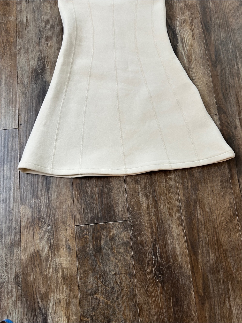 Zara Strapless Cream Fit-and-Flare Dress - Picture 4 of 8